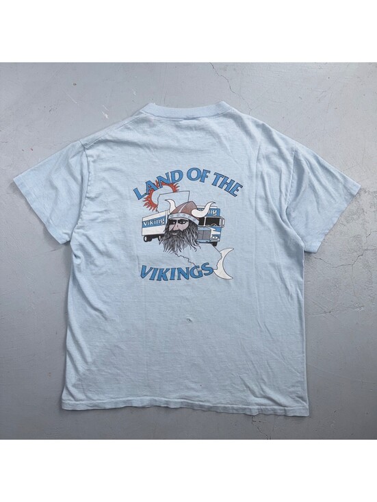Other - Land of the Vikings 70s VTG T Shirt Moving Promo Truck Horns California Travel